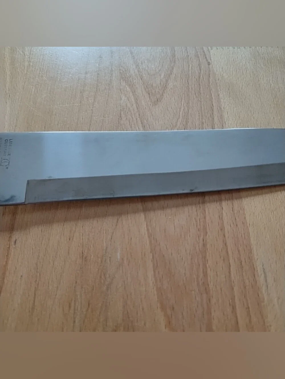 Colonial Bennington Chefs Knife Lifetime Cutlery Stainless Steel Wood Handle